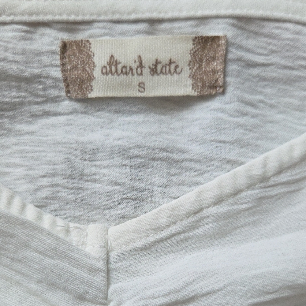 Altar'd State Cream Ruffled Blouse - Picture 2 of 5
